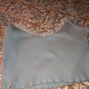 baby blue shein cropped tank